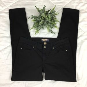 Paige Peg Skinny Black Low-Rise Denim Jeans 28